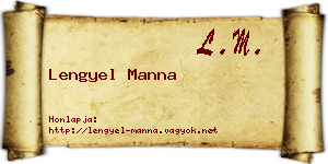 Lengyel Manna névjegykártya